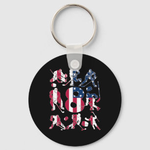 Number 8 Years Ice Hockey 8th Birthday (5)  Key Ring