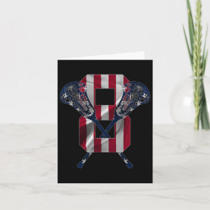 Number 8 Years Lacrosse 8th Birthday Card