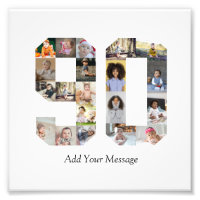 Number 90 Photo Collage