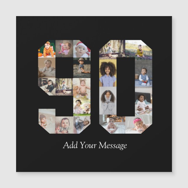 Number 90 Photo Collage (Front)
