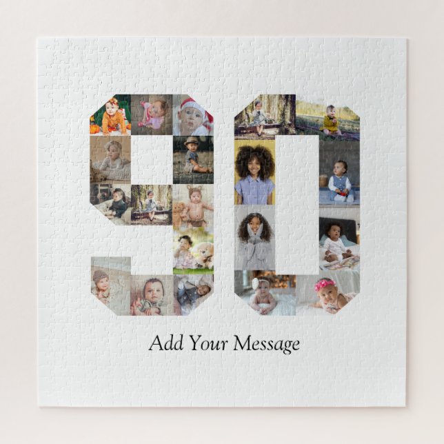 Number 90 Photo Collage Jigsaw Puzzle (Vertical)