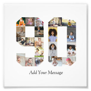 Number 90 Photo Collage Print