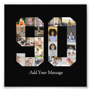 Number 90 Photo Collage Print