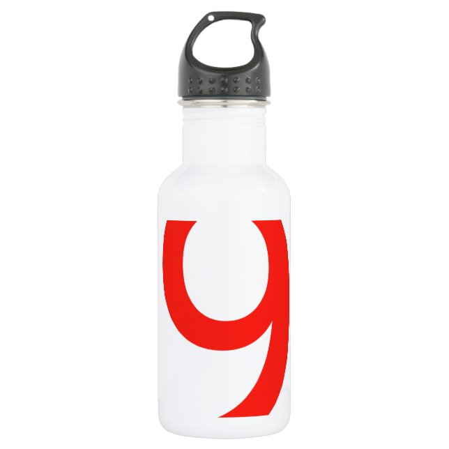 Number 9 532 ml water bottle (Front)
