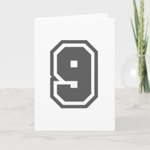 Number 9 card
