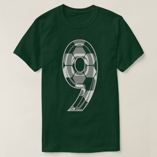 Number 9 Jersey 9 Mum Player Fan 1 T-Shirt (Design Front)
