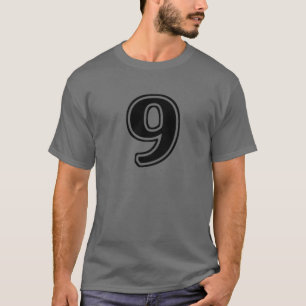 Number 9 Nine Front T-Shirt