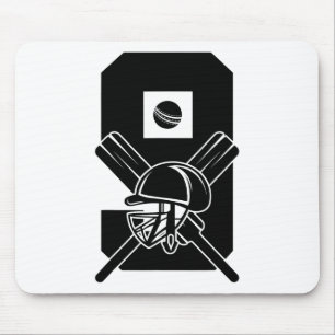 Number 9 Years Cricket 9th Birthday  Mouse Pad