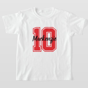 Number And Name Personalised T-Shirt