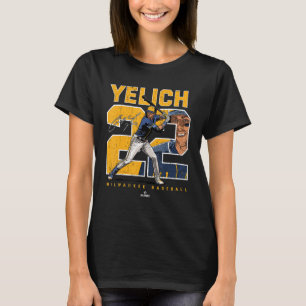 Number and Portrait Christian Yelich Milwaukee MLB T-Shirt