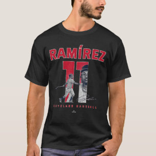 Number and Portrait Jose Ramirez Cleveland MLBPA T-Shirt