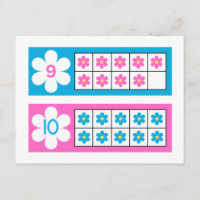 Number Cards, Preschool Counting Flash Cards 9-10