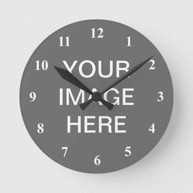 Number clock design | Customise it with your photo (Front)
