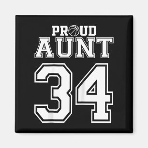 Number Custom Proud Basketball Aunt Personalize T Magnet