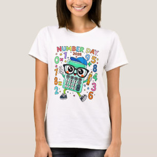 Number Day 2026 Cute Calculator Math T Shirt