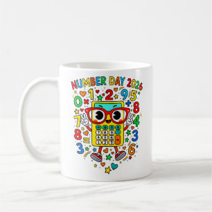 Number Day 2026 Cute Maths Calculator Mug
