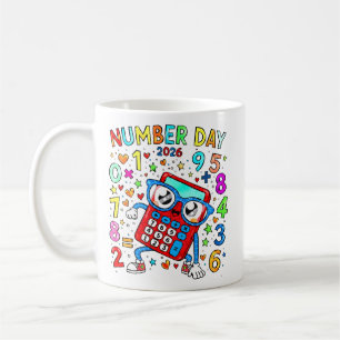 Number Day 2026 Cute Maths Calculator Mug