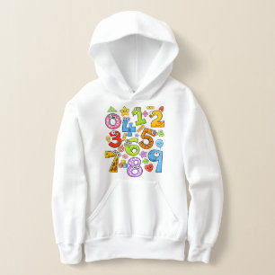 Number Day Colorful Cartoon Numbers Hoodie