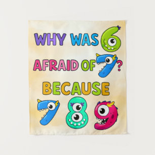 Number Day Funny Maths 7 8 9 Banner for Schools Tapestry