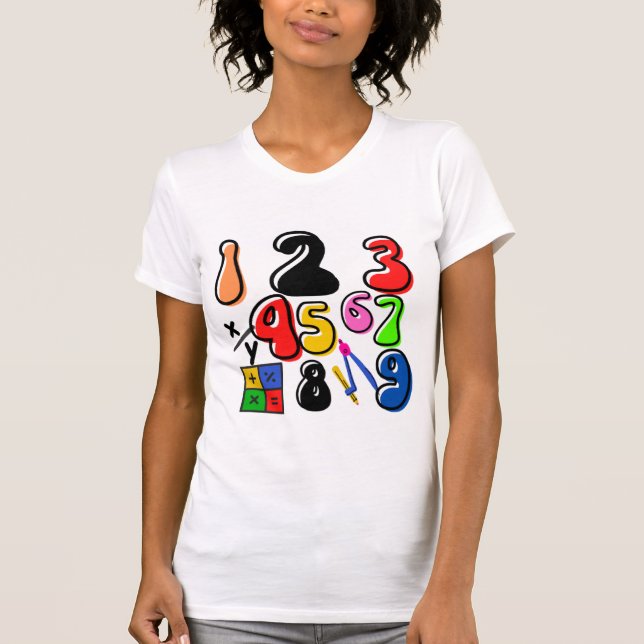 number day kids costume numbers math day calculato T-Shirt (Front)