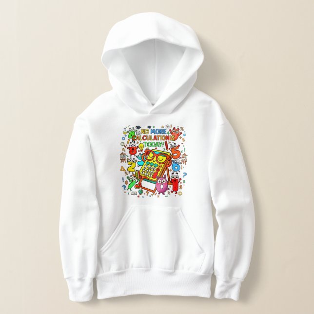 Number Day Kids Hoodie | Fun Colourful Numbers (Laydown)