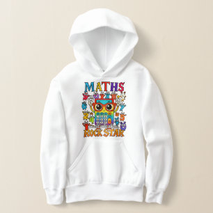 Number Day Kids Hoodie   Maths Rock Star