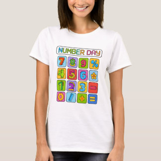 Number Day Math Icons Calculator T Shirt