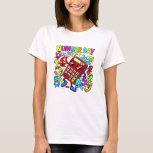 Number Day Maths Calculator T Shirt for Teachers