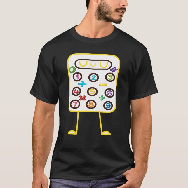 number day maths kids costume numbers math day cal T-Shirt (Front)