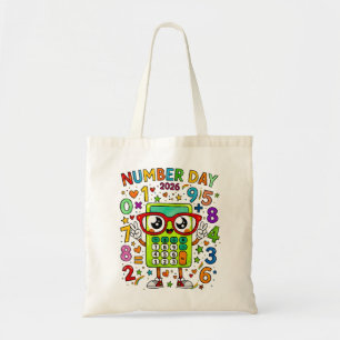 Number Day Tote Bag   Colourful Maths Numbers