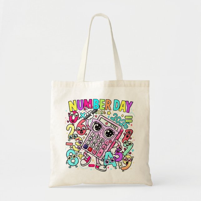 Number Day Tote Bag | Fun Maths Numbers (Front)