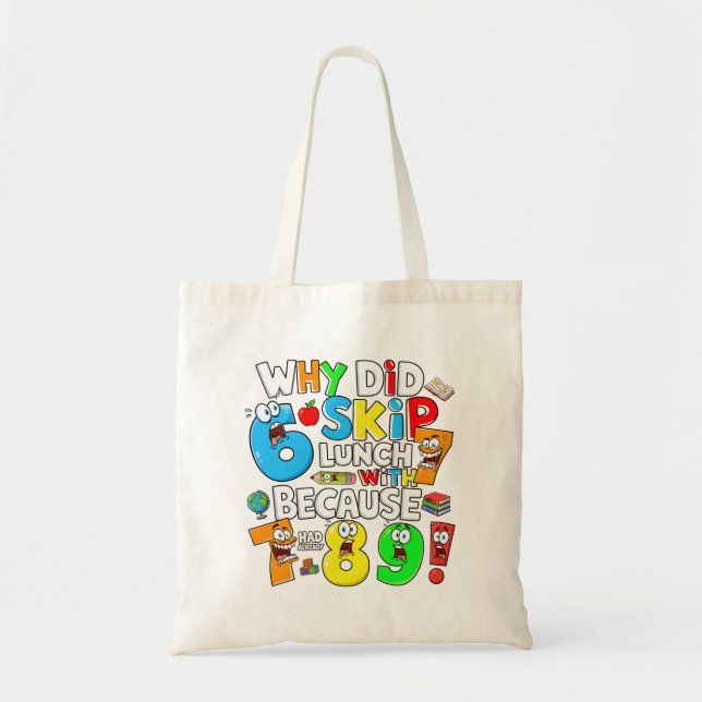 Number Day Tote Bag | Funny Maths Numbers (Front)