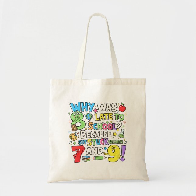 Number Day Tote Bag | Funny Maths Numbers (Front)