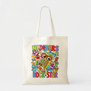 Number Day Tote Bag   Maths Numbers Rock Star