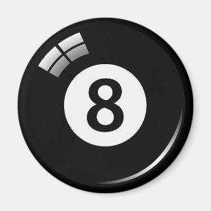 Number eight magic pool ball fridge magnet