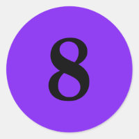 Number Eight planning simple 8 purple black