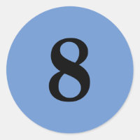 Number Eight planning supplies simple 8 blue black