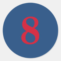 Number Eight planning supplies simple 8 navy red