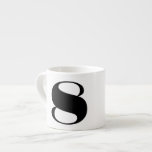 Number Espresso Coffee Mug<br><div class="desc">Number 8 espresso mug.Create a set of numbered espresso mugs for a vintage modern style display for your kitchen. Stack them or line them up on a shelf for an artistic home decor style.</div>