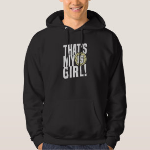 Number Fifteen That's My Girl 15 Volleyball Mom D Hoodie