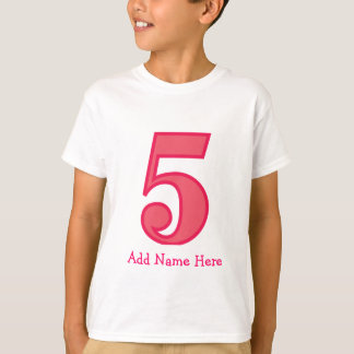 number five girl, Add Name Here T-Shirt
