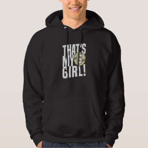 Number Five That's My Girl 5 Softball Mom Dad Fam Hoodie