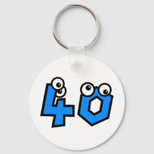 Number Forty Key Ring