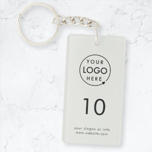 Number Grey Logo Business Hospitality Property Key Ring