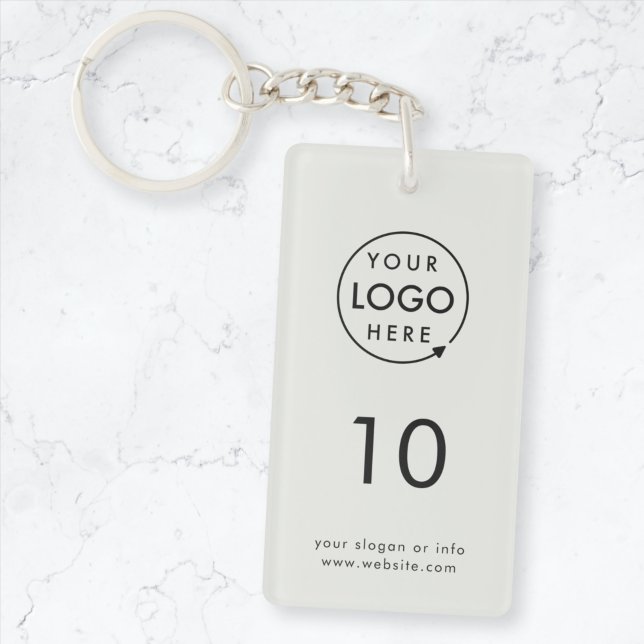 Number | Grey Logo Business Hospitality Property Key Ring (Creator Uploaded)
