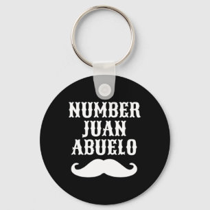 Number Juan Abuelo Spanish Mexican Best Dad Gifts  Key Ring