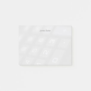 Number keys on calculator post-it notes