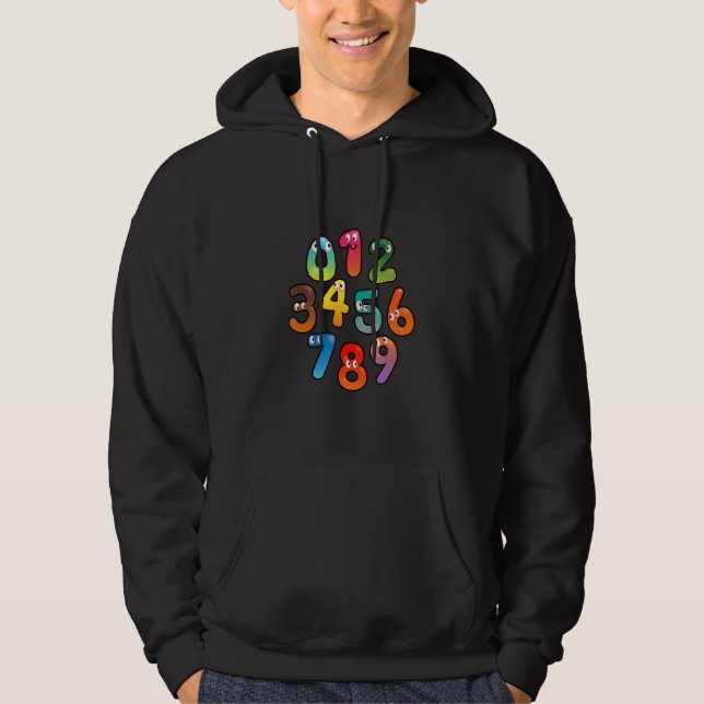 Number Learning calculator costume matc day Math O Hoodie (Front)