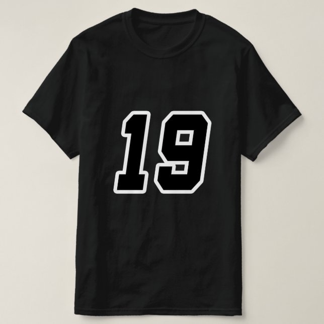 Number Nineteen 19 T-Shirt (Design Front)