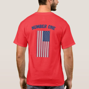 Number One 1 American flag Patriotic Collection T-Shirt